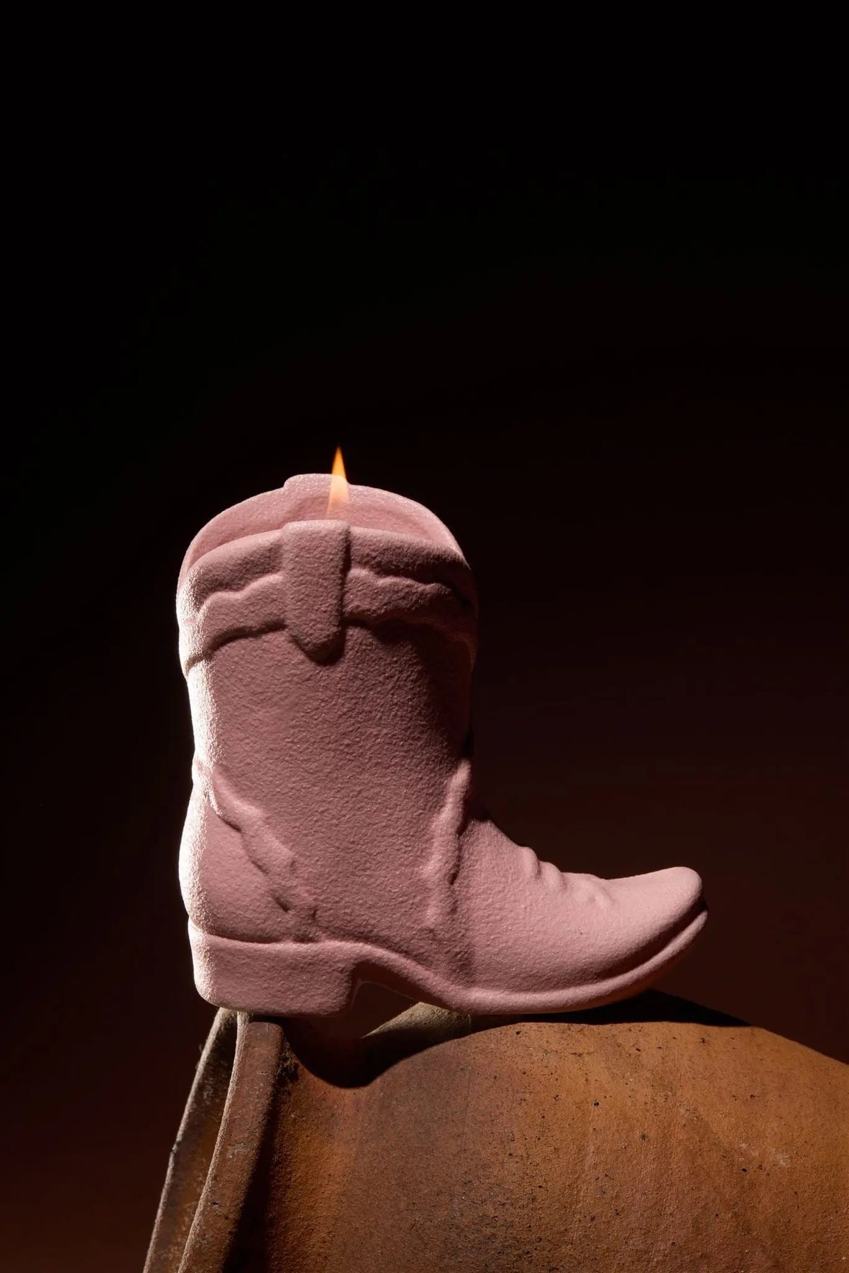 6 Oz Nashville Ceramic Boot Pink Matte Finish With Dustcover