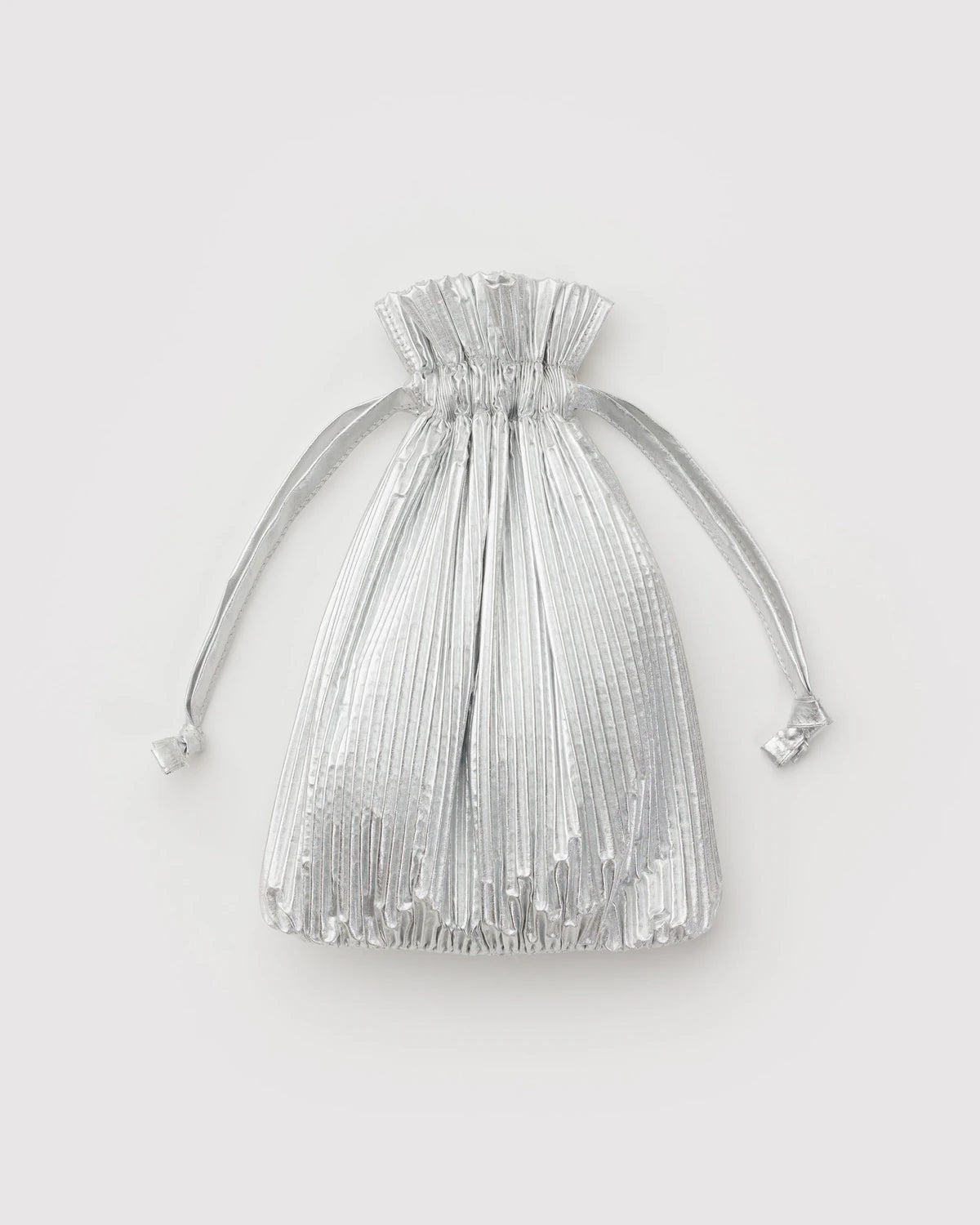 Pleated Baggu - Chrome Metallic