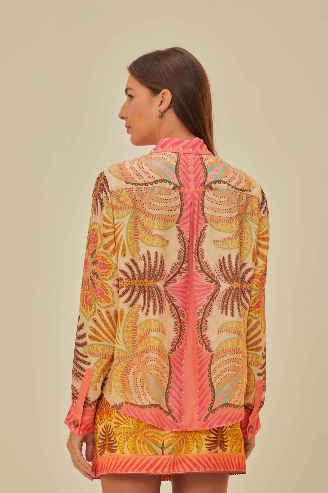 Palm Scarf Sand Shirt