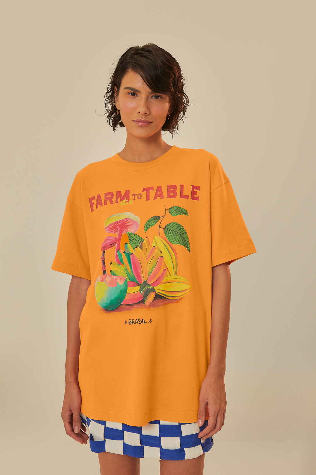 Orange Farm To Table Relaxed T-Shirt