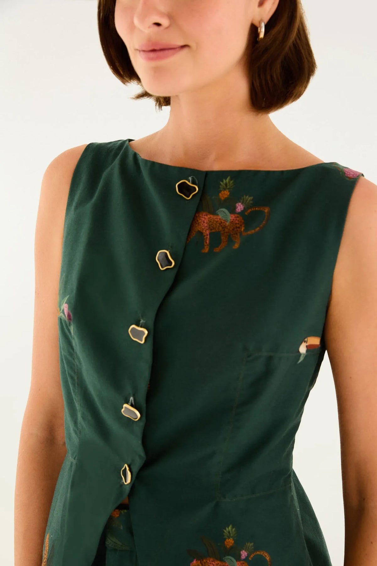 Blusa Colete Florestinha