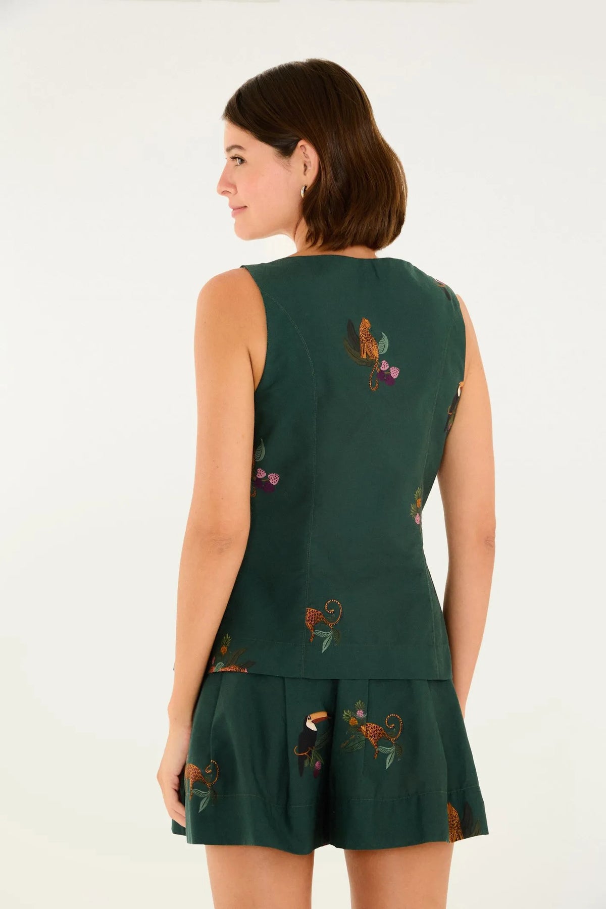 Blusa Colete Florestinha