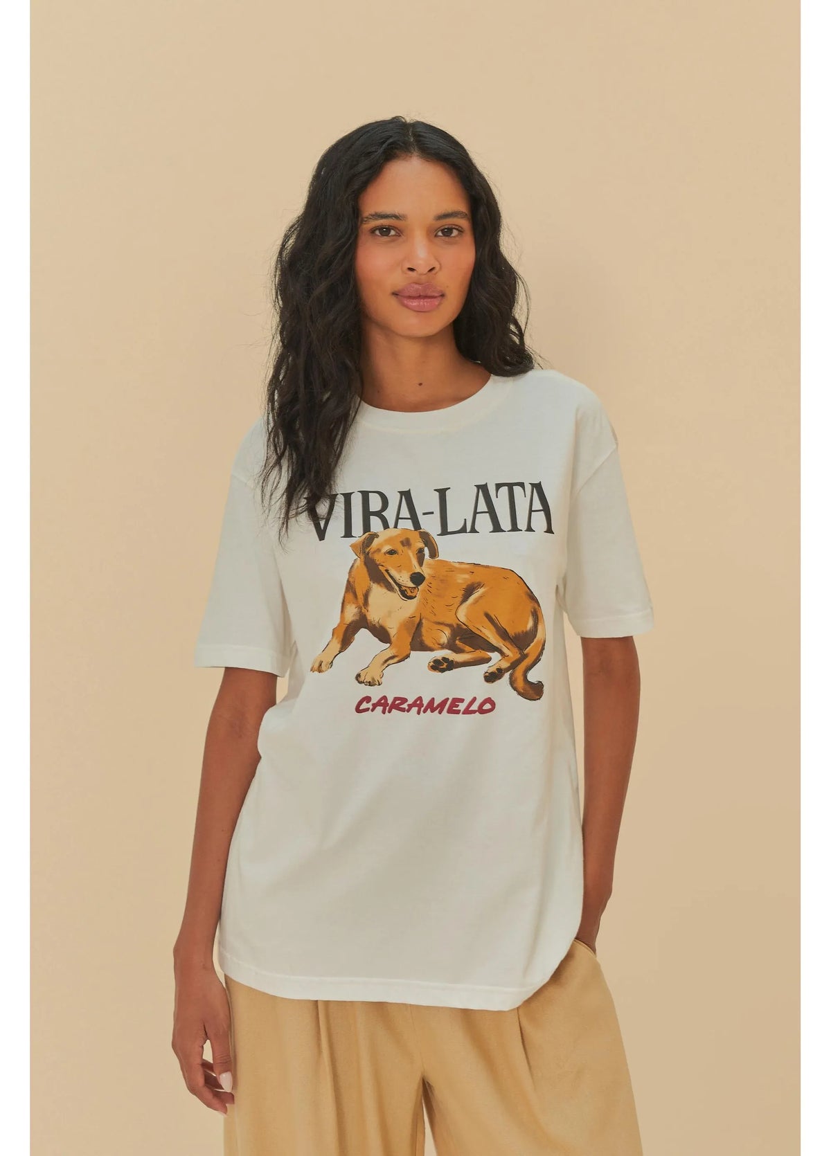 T-Shirt Media Vira Lata Off White