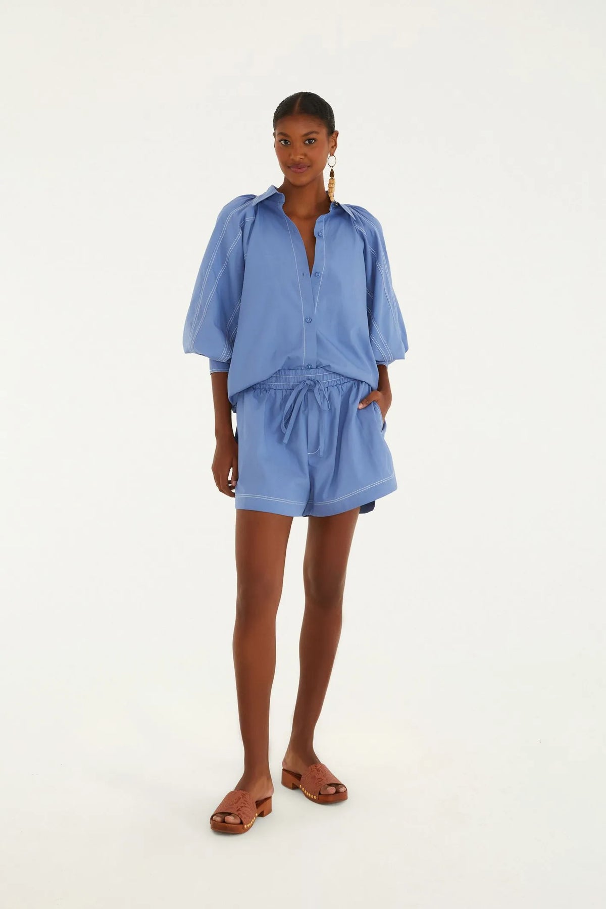 SHORT ELASTICO PESPONTO