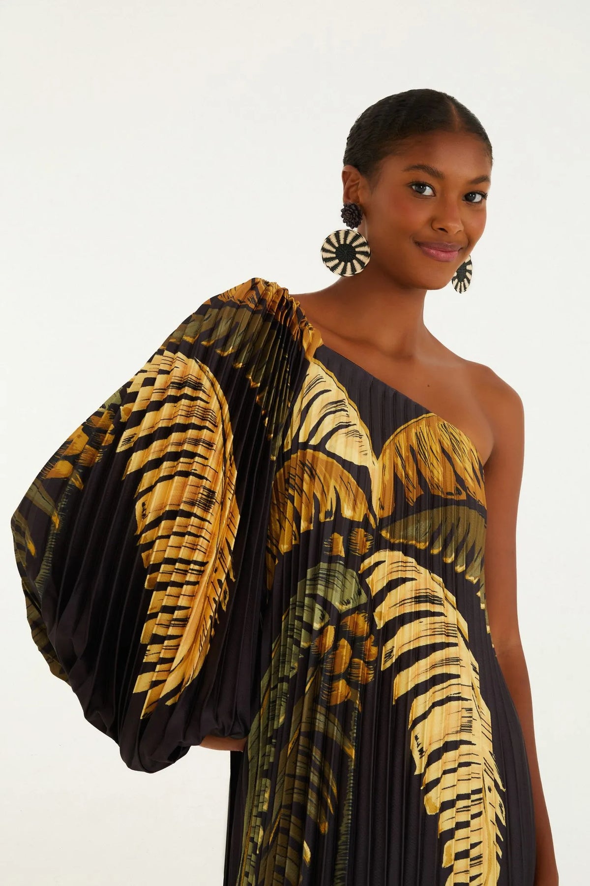 VESTIDO PLISSADO ITACARE PRETO
