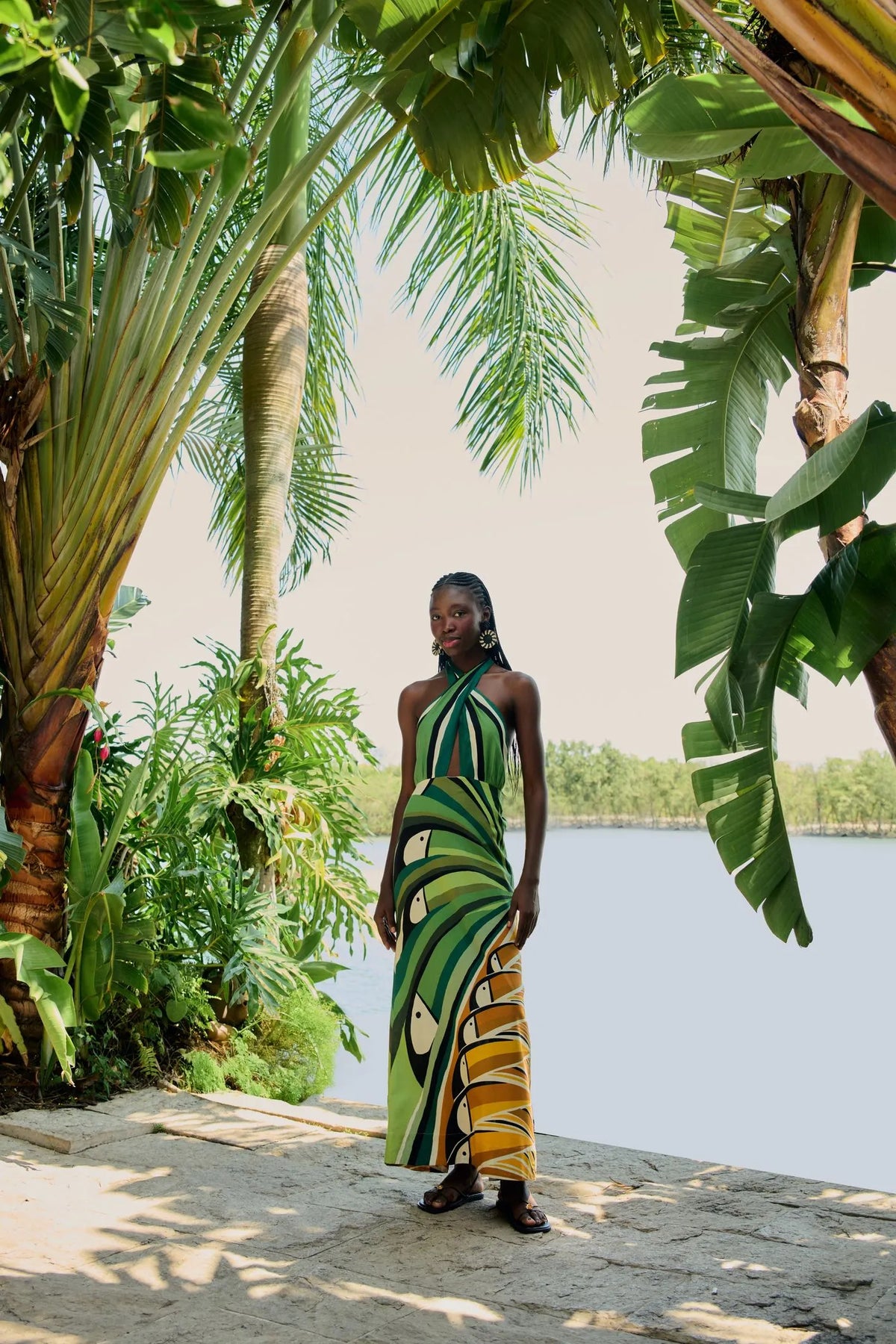 VESTIDO TRANSPASSADO ARVORE TUCANO