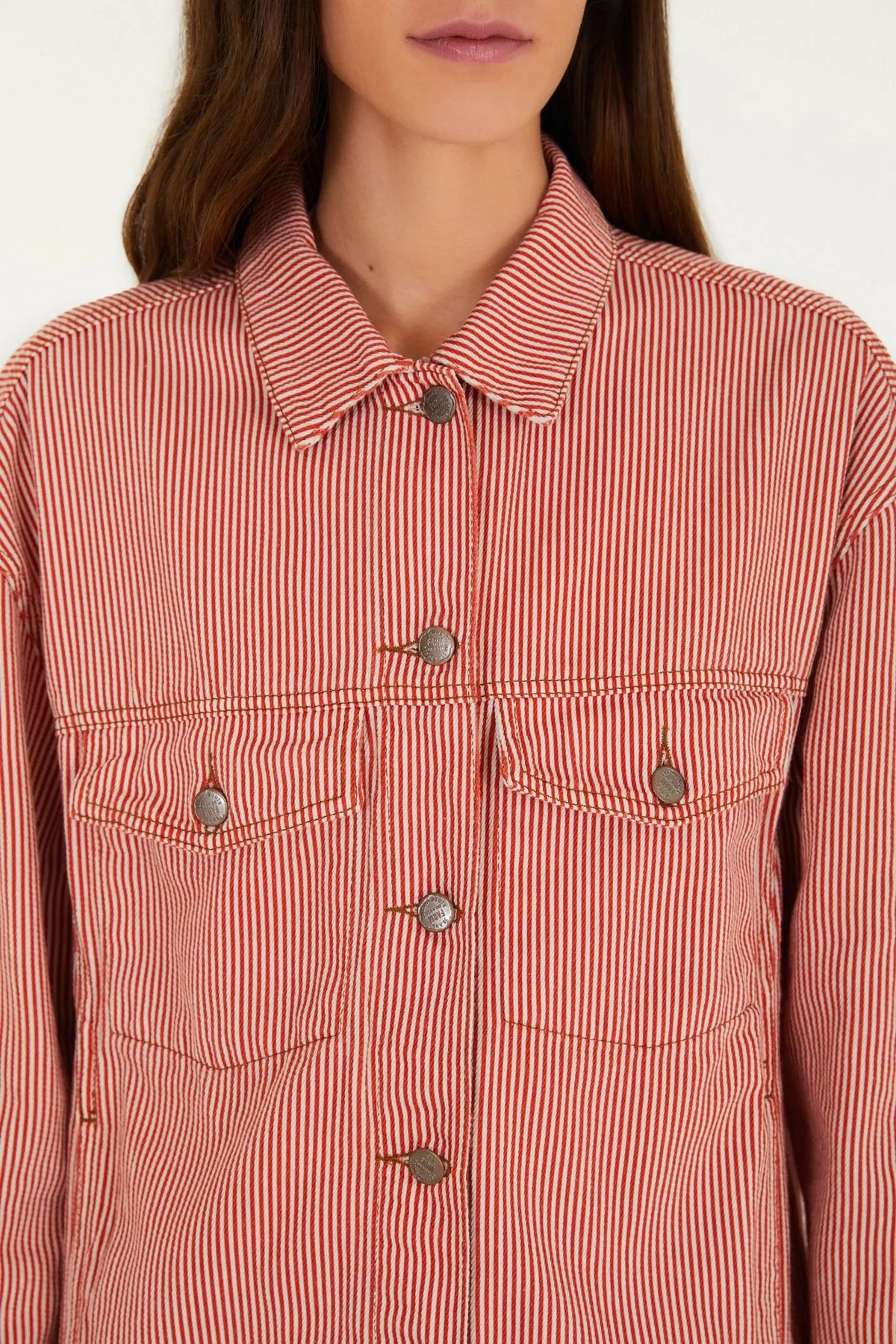 JAQUETA SARJA LISTRA BURBURINHO