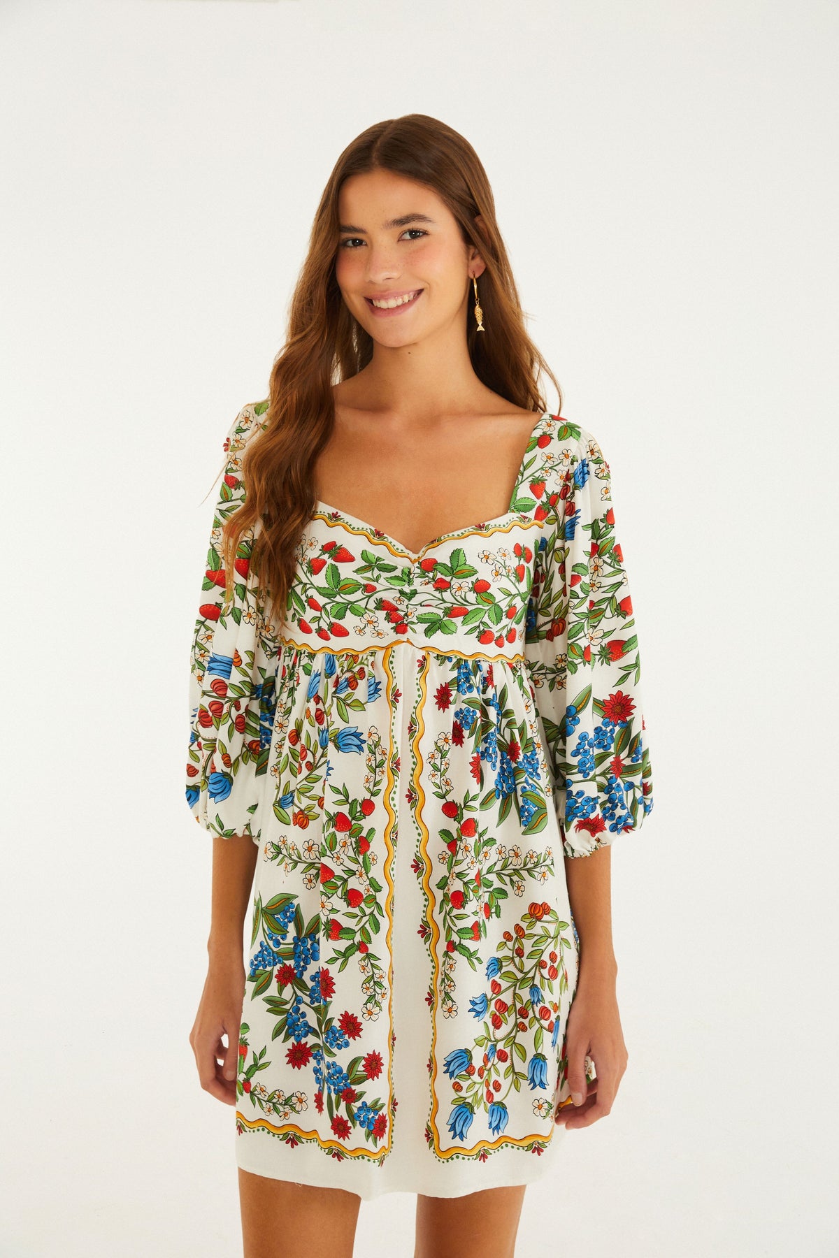 Vestido Mini Estampado Amor de Fruta