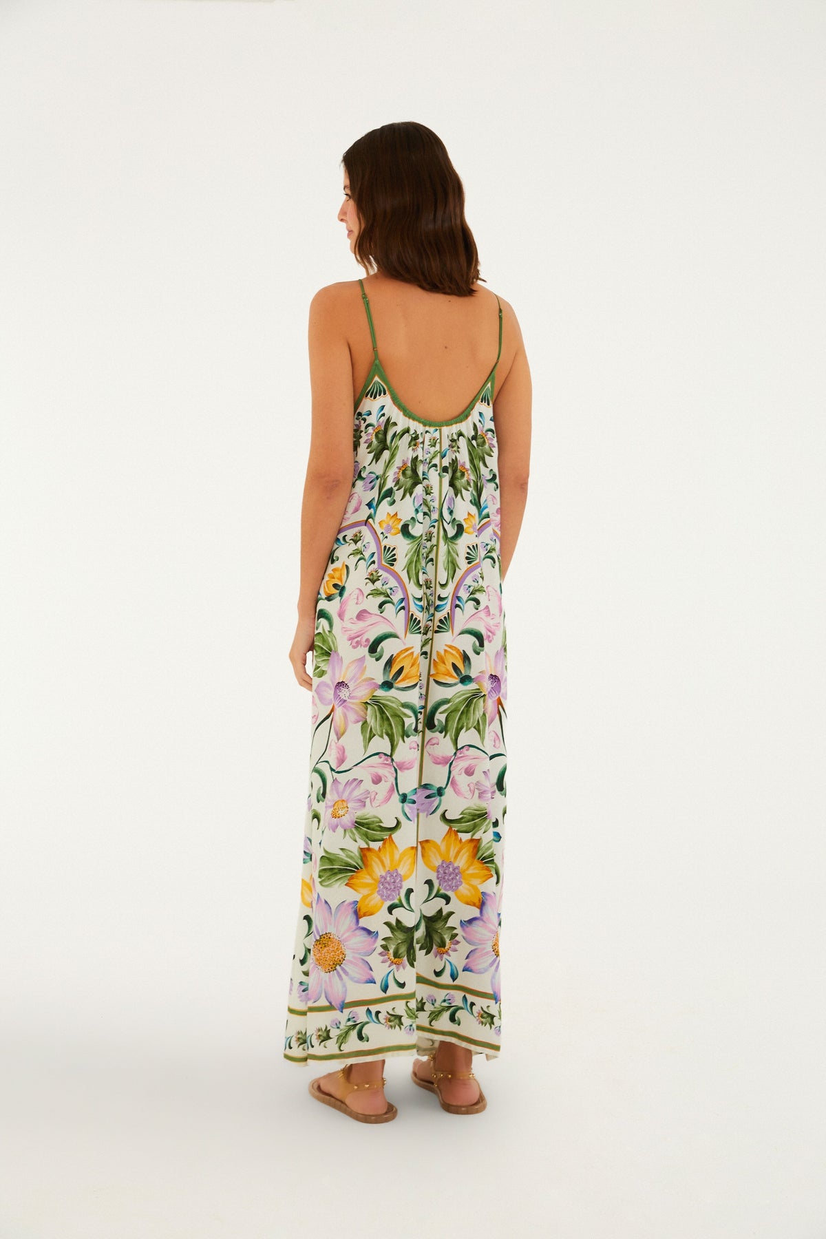 VESTIDO MAXI ESTAMPADO AZULEJARIA