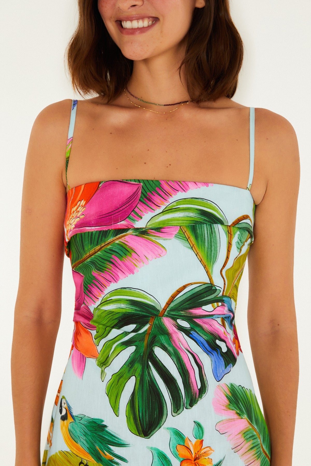 VESTIDO MIDI ESTAMPADO CANTO DE PÁJAROS