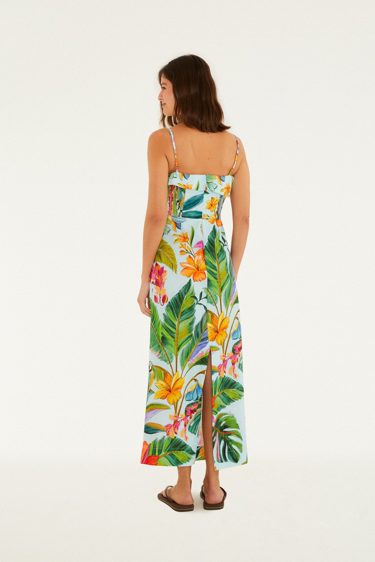 VESTIDO MIDI ESTAMPADO CANTO DE PÁJAROS