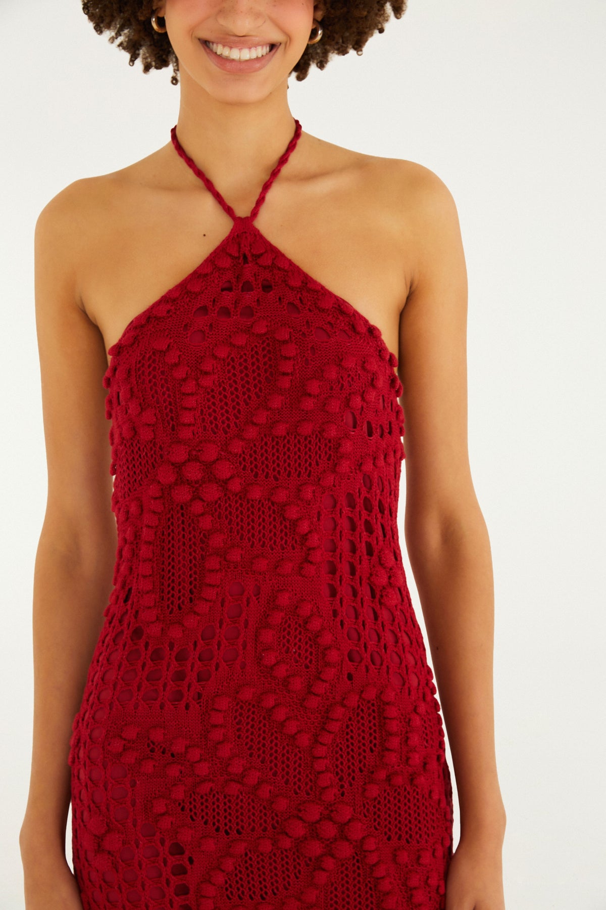 VESTIDO MIDI DE PUNTO ARTESANAL