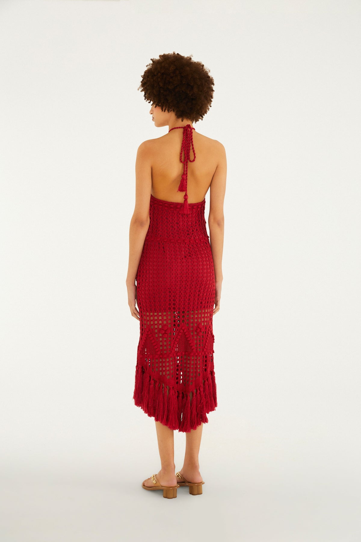 VESTIDO MIDI DE PUNTO ARTESANAL