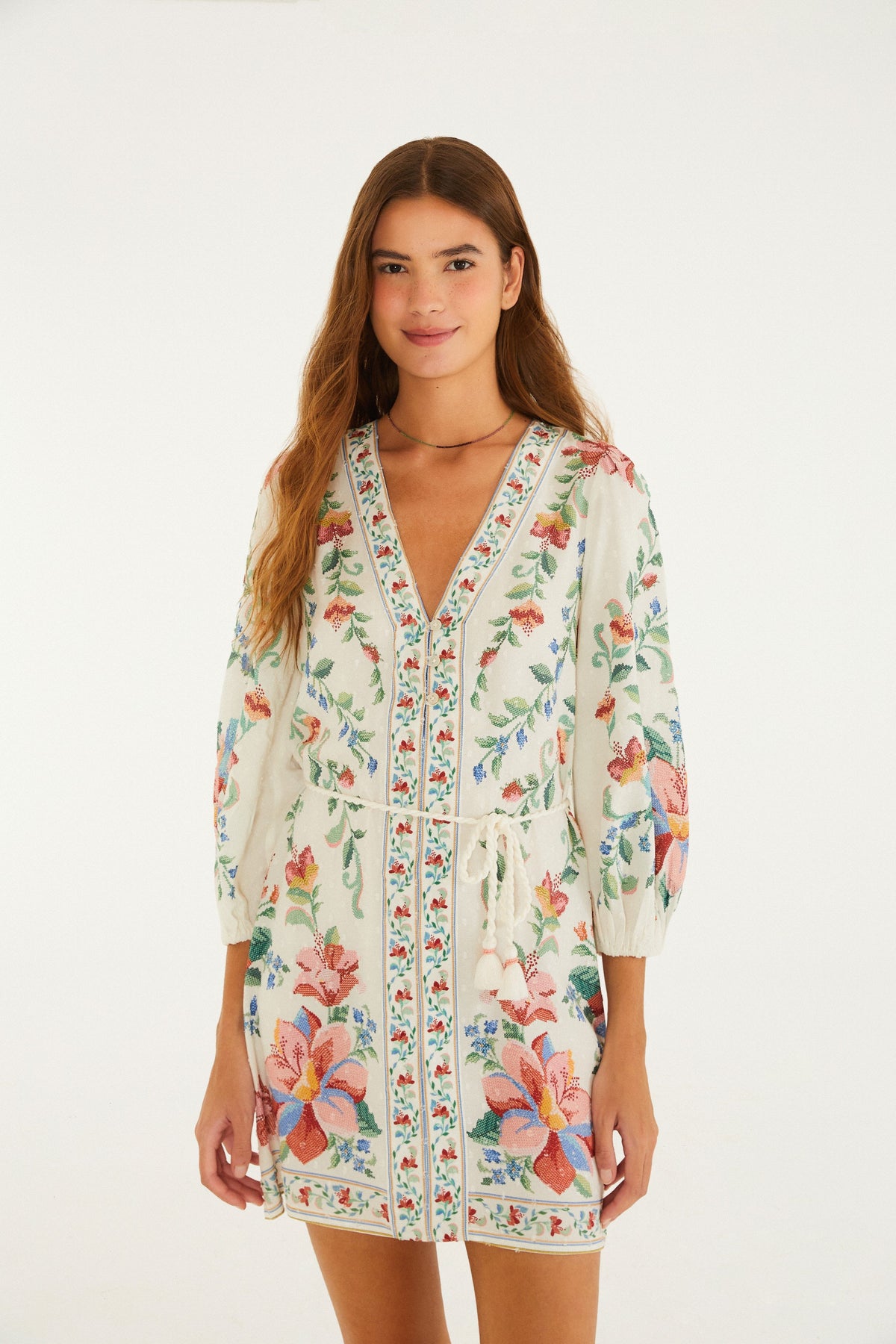 Vestido Mini Estampado Brisa Serena