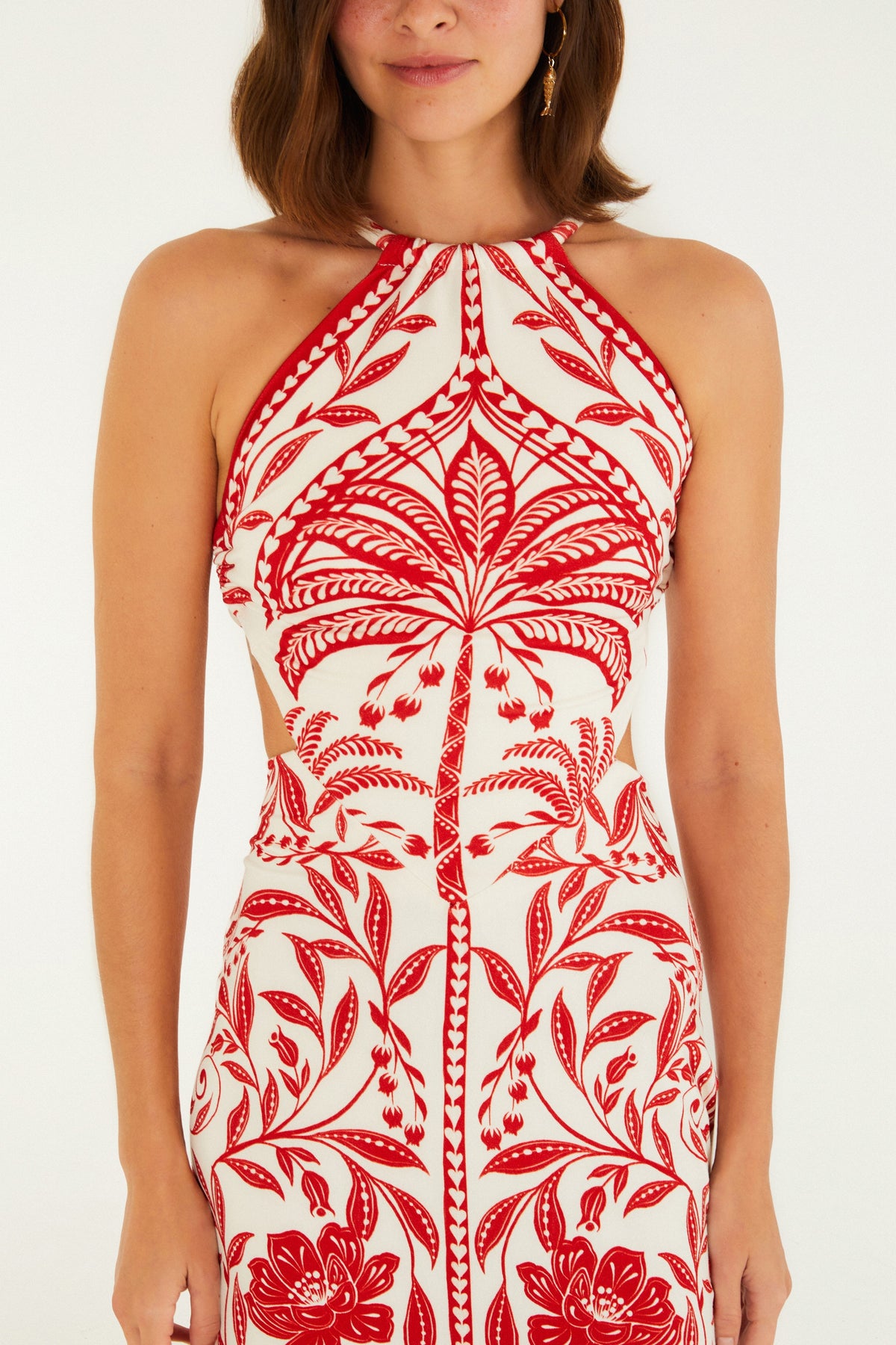 Vestido Midi Estampado Floral Cocoteros