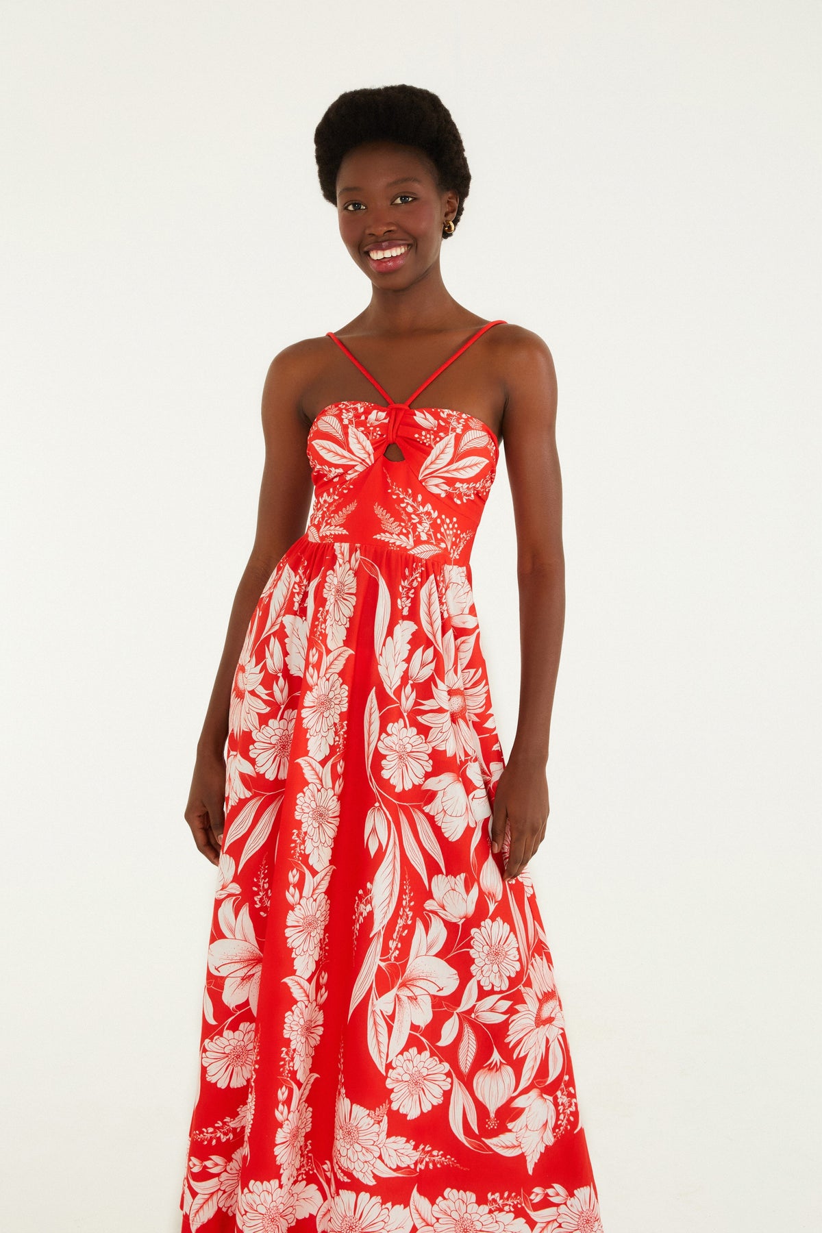 Vestido Midi Estampado Domitila