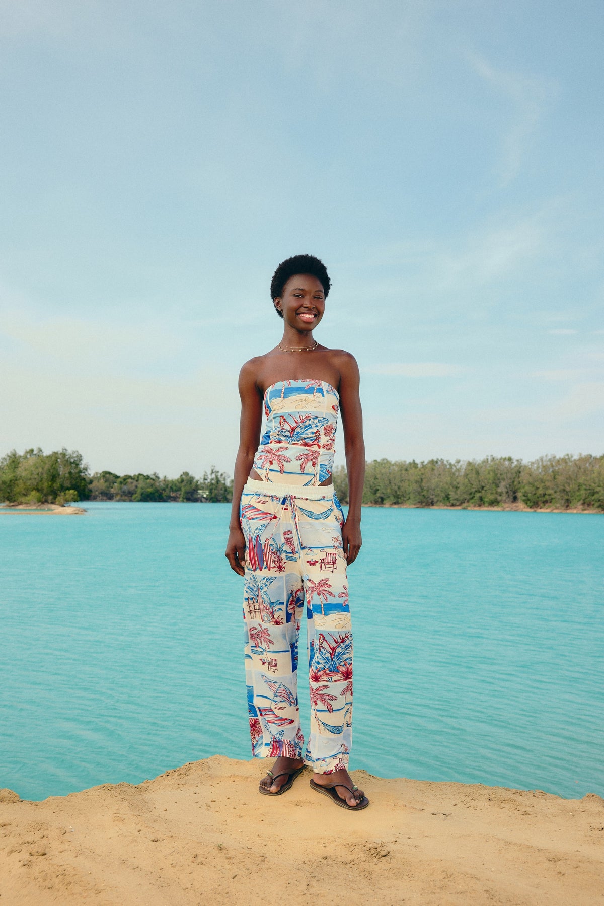 Pantalón Estampado Diario de Verano