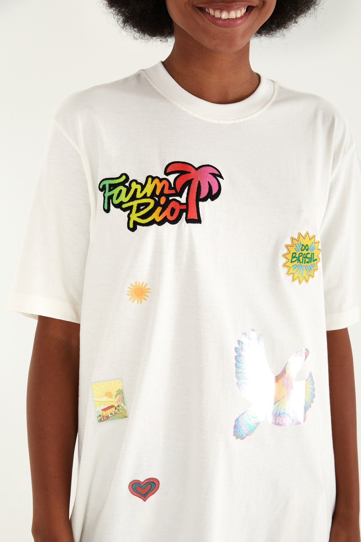 T SHIRT IPANEMA MIX PATCHES OFF WHITE