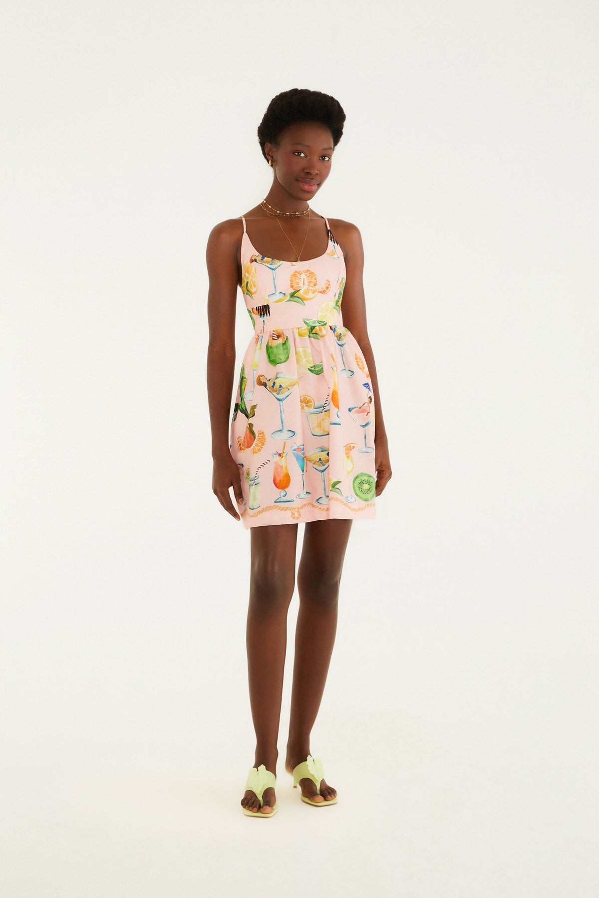 Vestido Mini Estampado Coctel