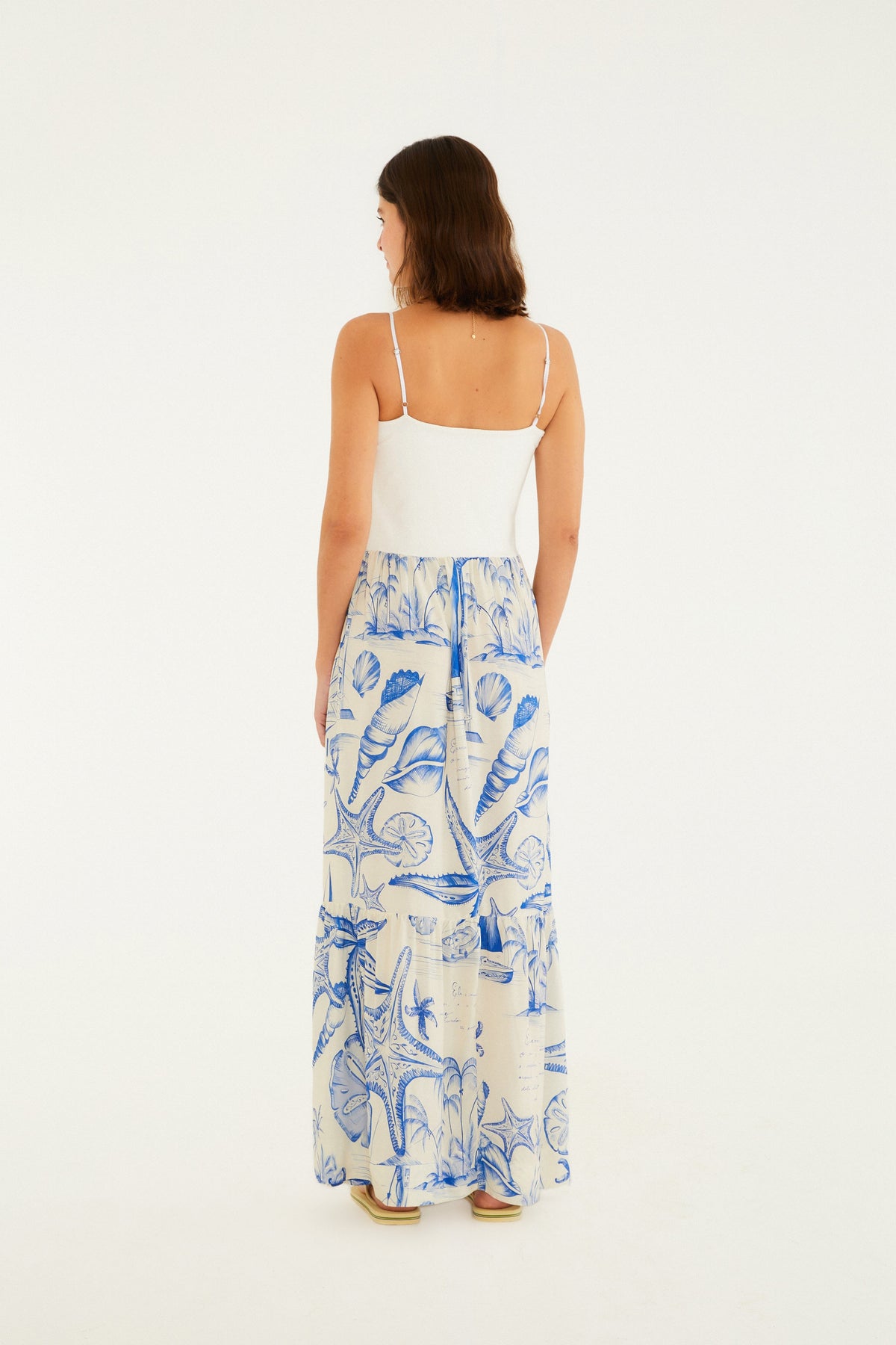 VESTIDO MIDI CUERDAS Y PÁJAROS FARM RIO