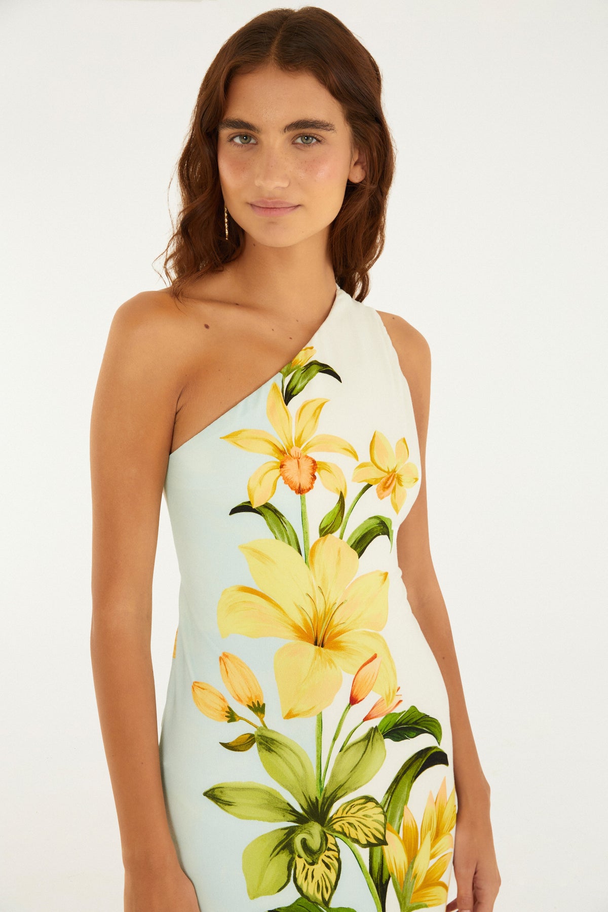 Vestido Hombros Só Estampado Floral Samanta