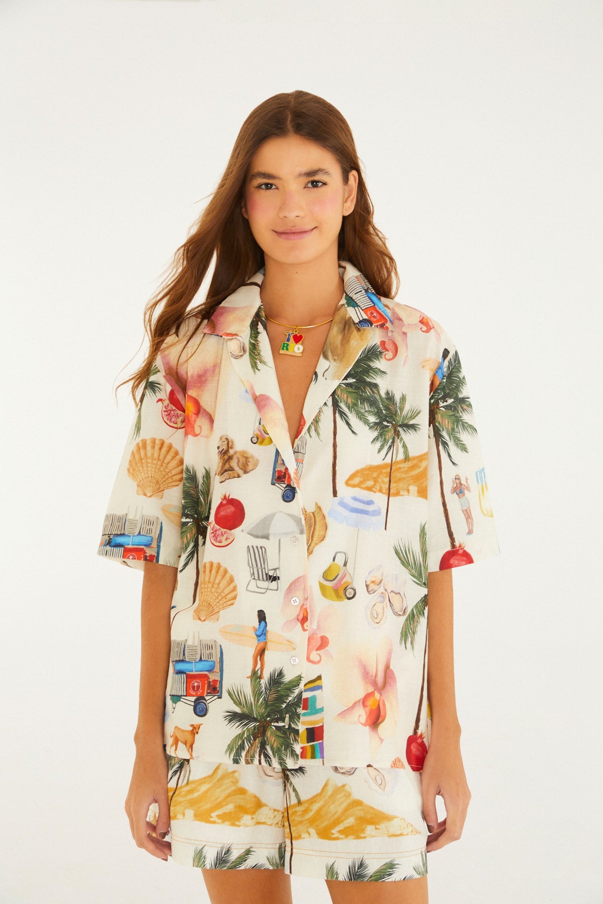 Camisa Estampada Colagem Carioca