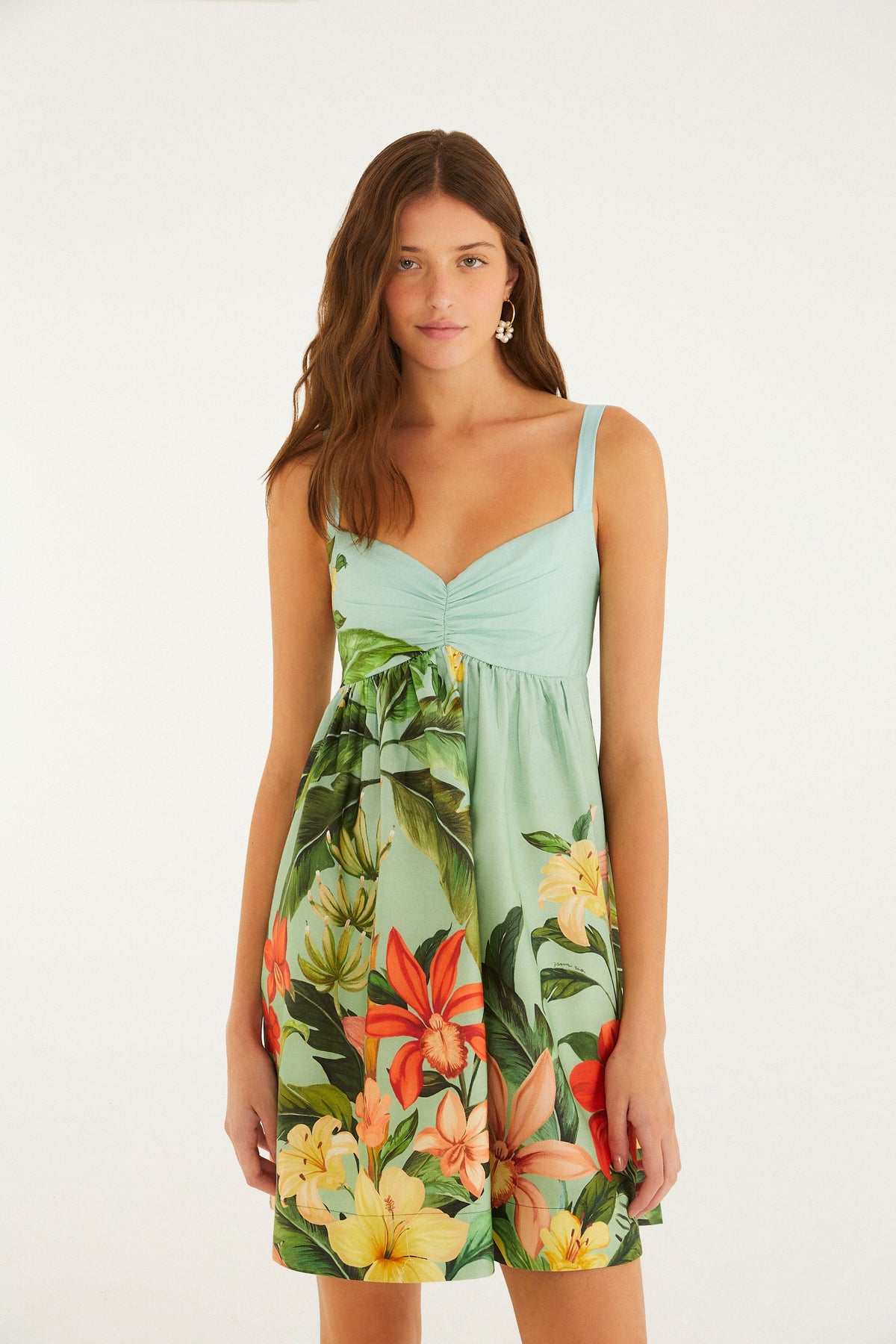 Vestido Curto Estampado Jardim Eva