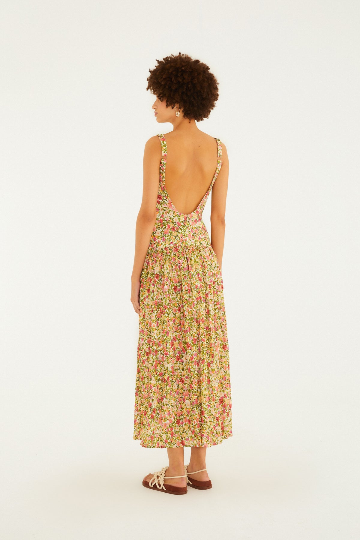 Vestido Cropped Estampado Flor De Fruta