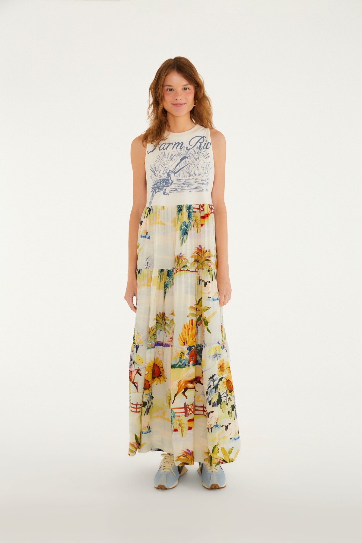 VESTIDO MAXI ESTAMPADO FAZENDA