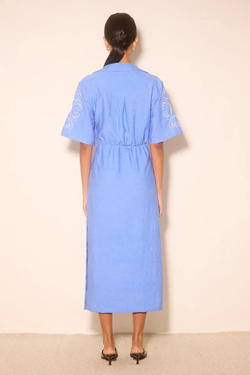 Zahra Embroidered Midi Dress
