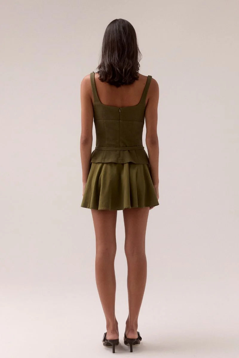DEMI MINI DRESS - OLIVE