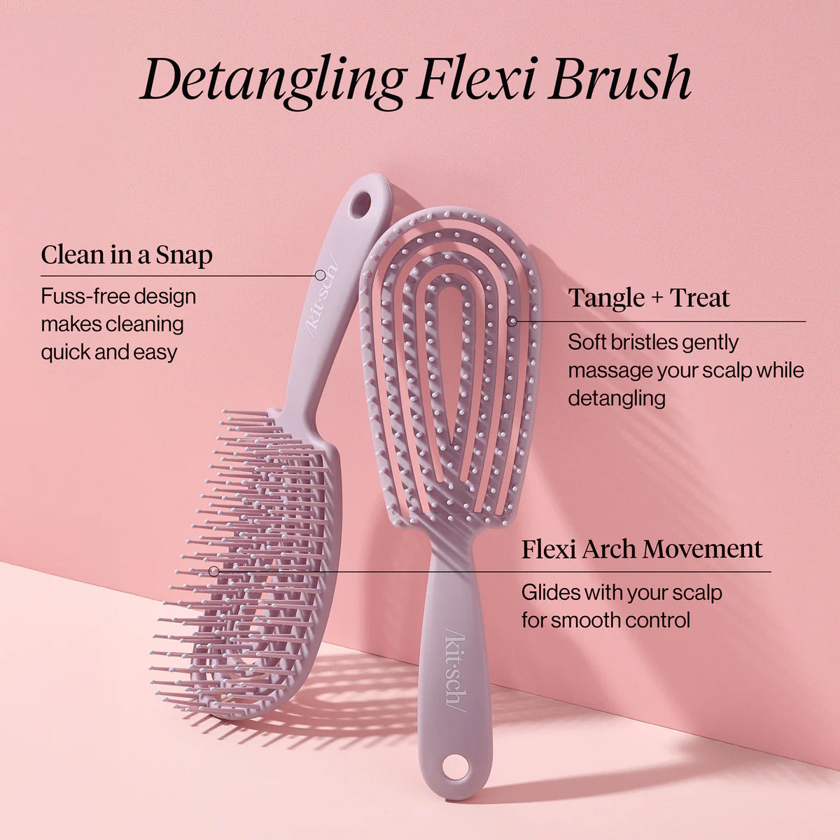 Soft Violet Detangling Flexi Brush