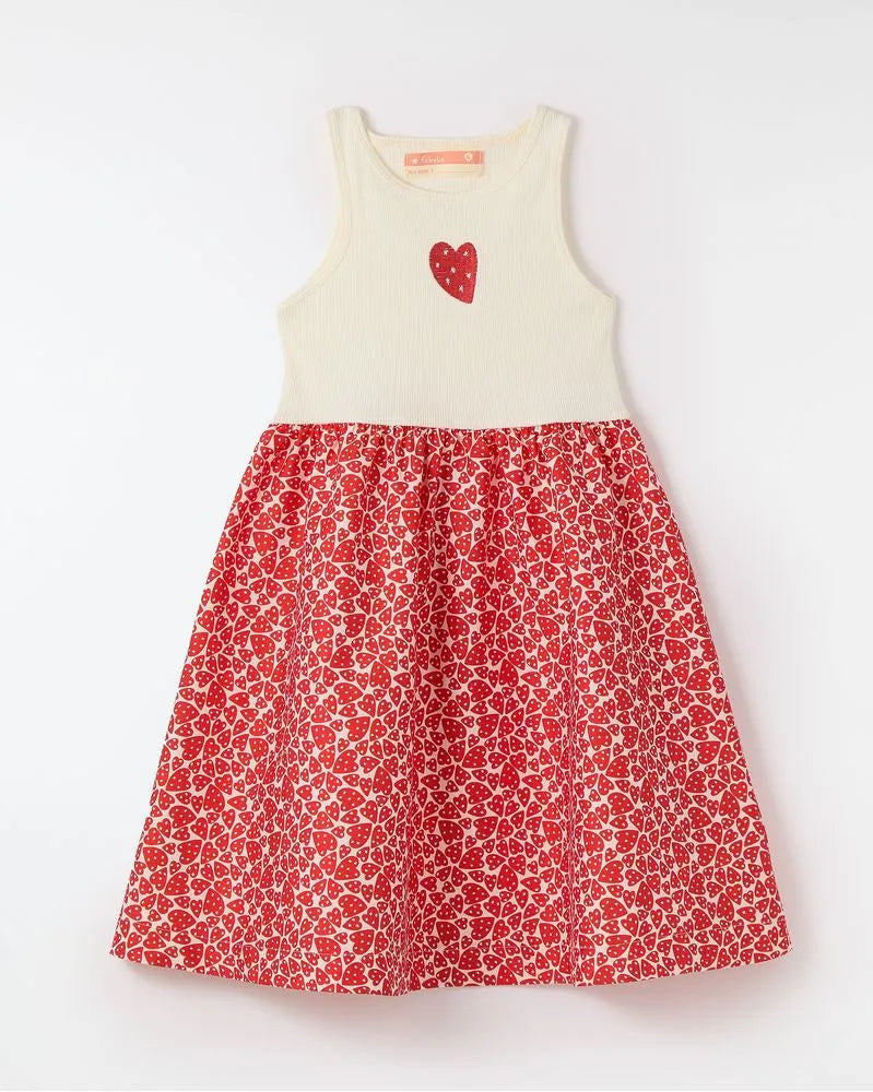 VESTIDO RIB CORAZON VERMELHO