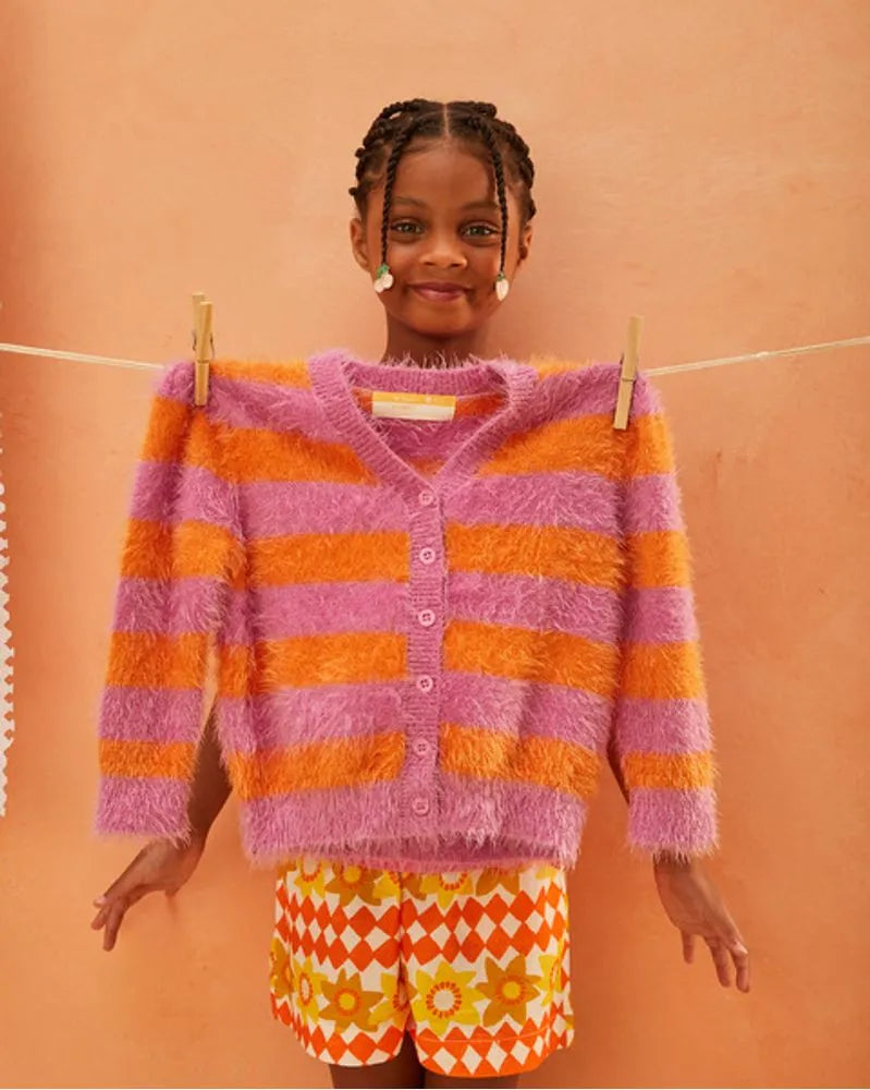CARDIGAN TRICOT PELINHO LISTRADO