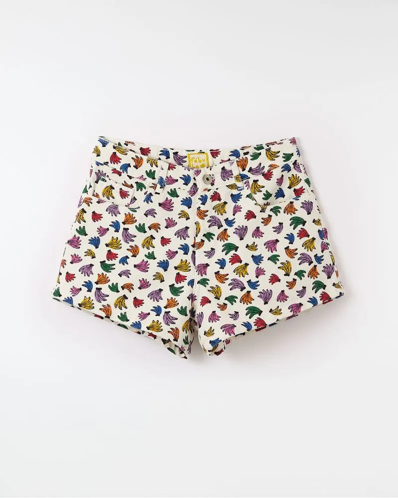 Short Sarja Confete De Banana