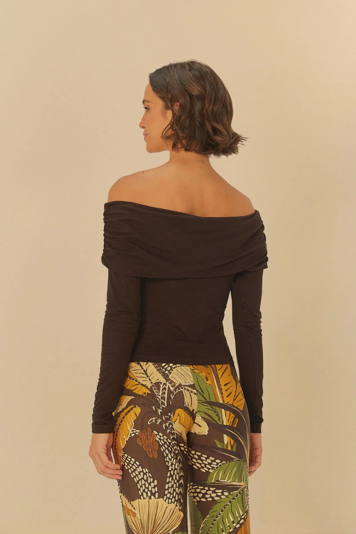 Blusa Ombro a Ombro ML Rib