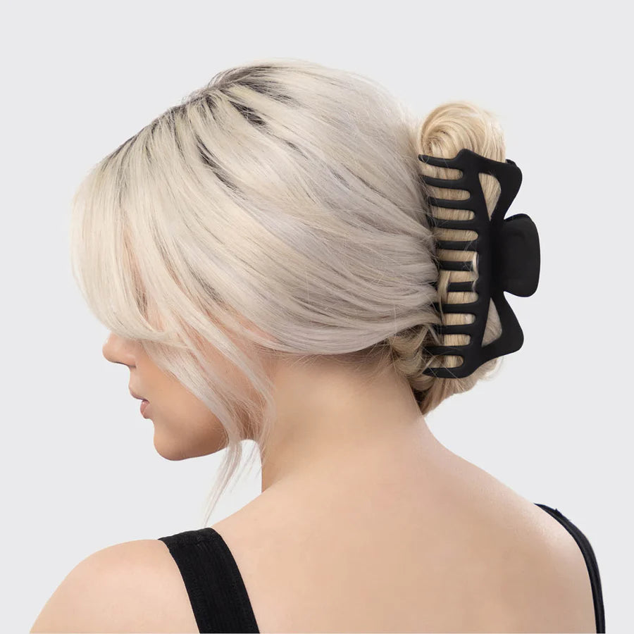 Recycled Plastic Jumbo Classic Assorted Claw Clips 3pc Set - Black and Tort