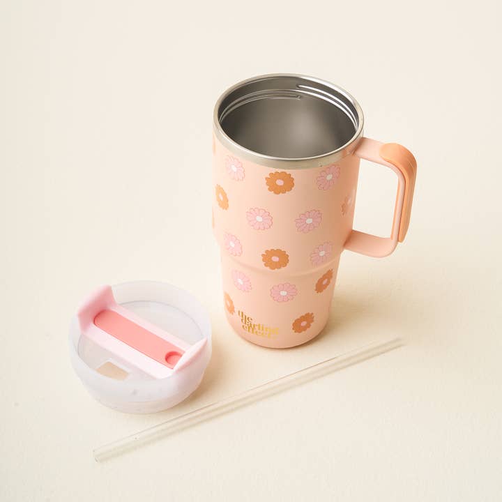 20 oz Mini On-The-Go - Darling Daisy Peach