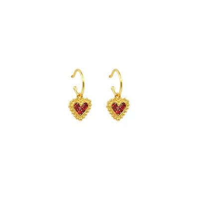 Candongas Baby Beating Hearts Glitter