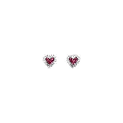 Topo Baby Beating Hearts Glitter Plata