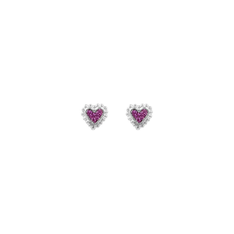 Topo Baby Beating Hearts Glitter Plata