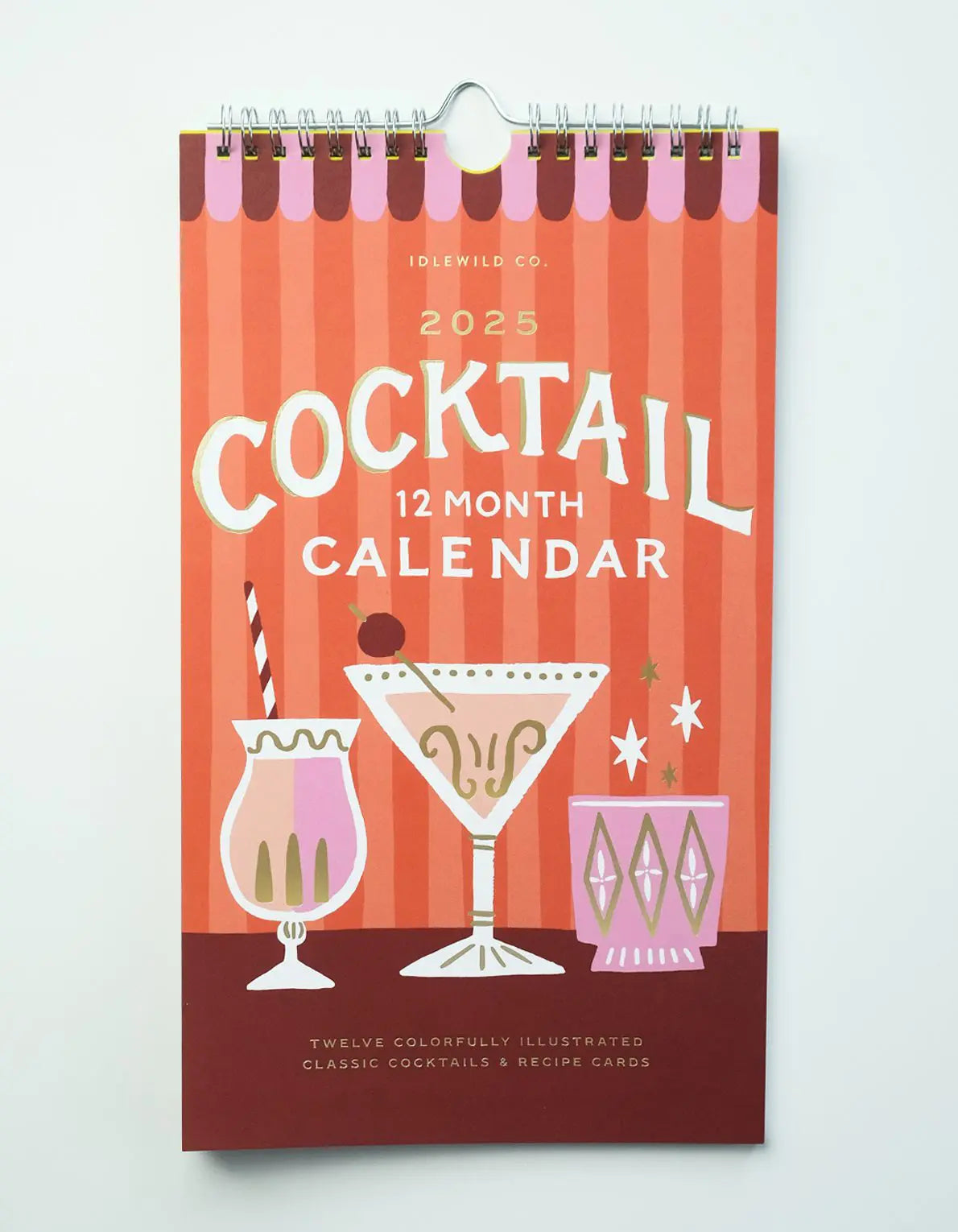 Cocktails 2025 Wall Calendar