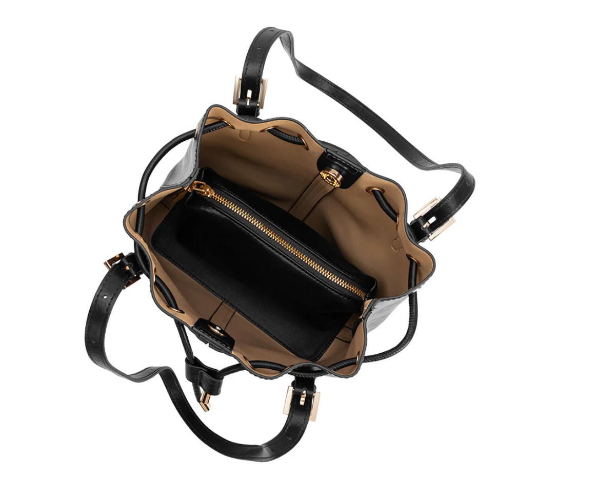 Sally Black Recycled Vegan Shoulder Bag