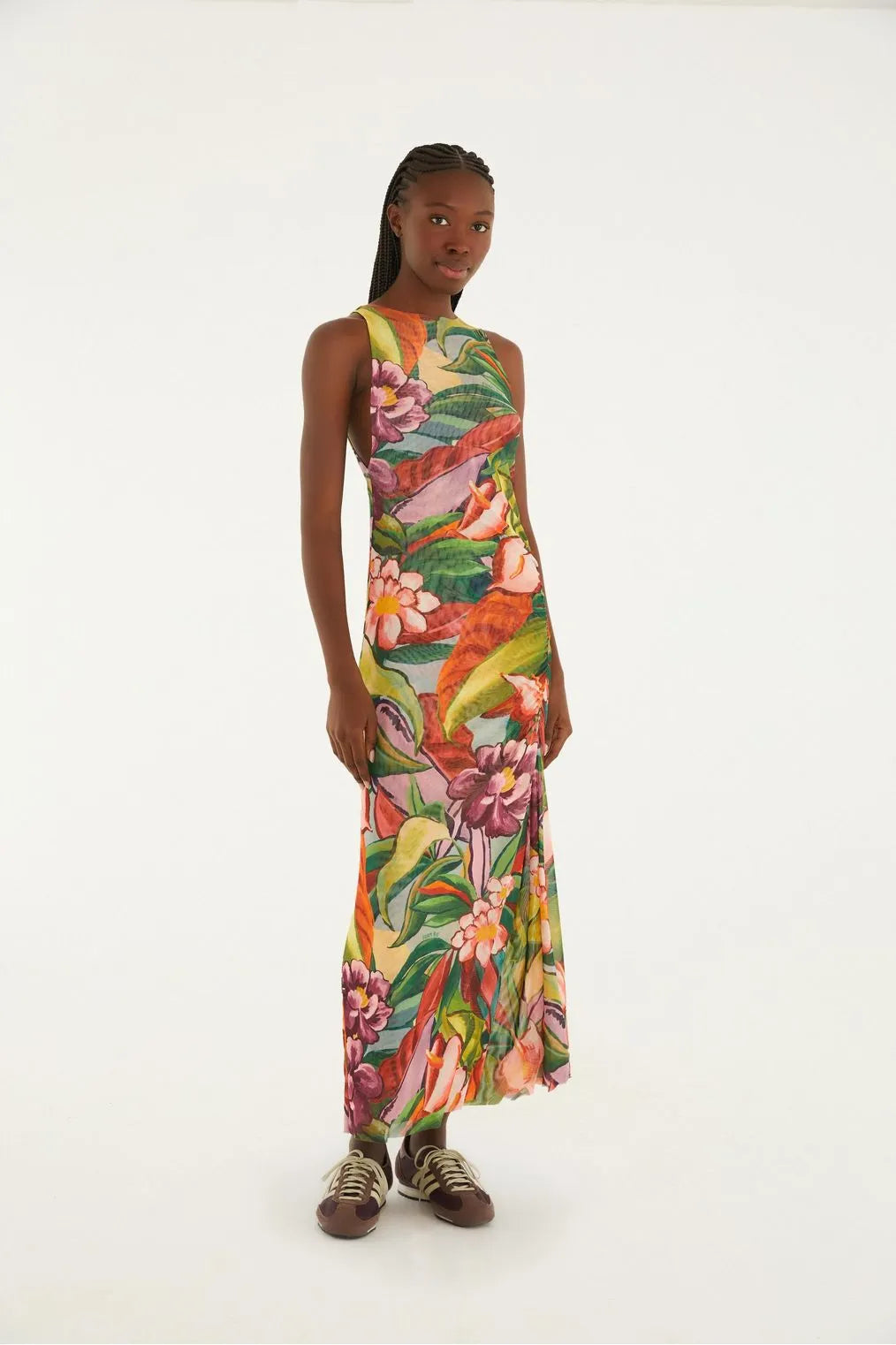 Vestido Tule Folhagem de Inverno
