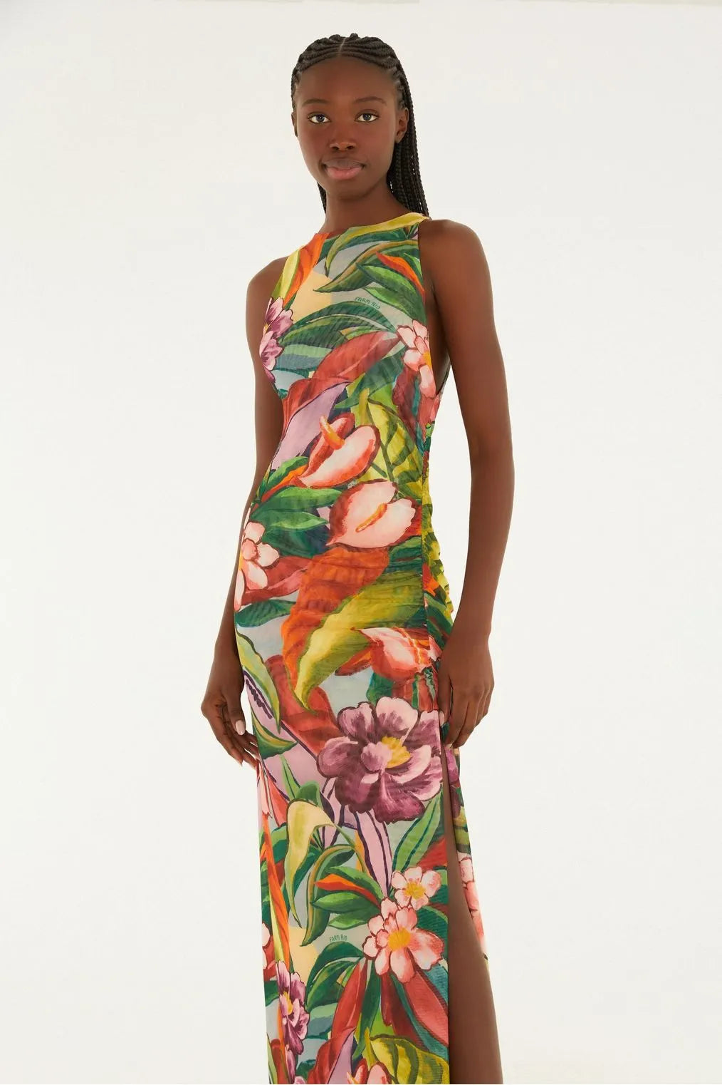 Vestido Tule Folhagem de Inverno