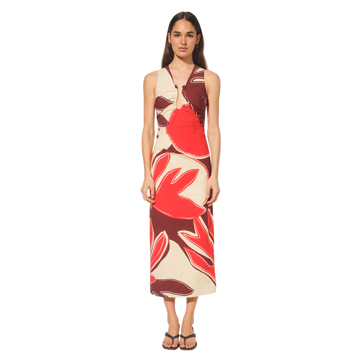 SUNDROP PALM MAXI DRESS