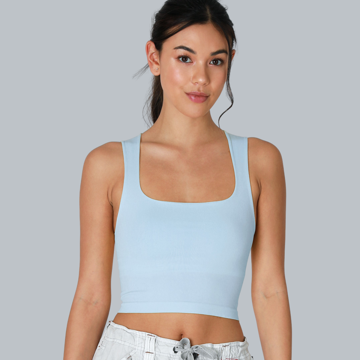 CLEAN LINE SQUARE NECK TOP