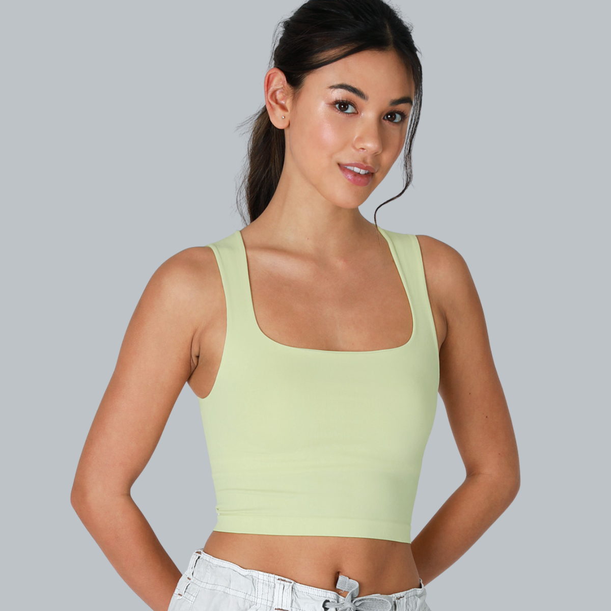 CLEAN LINE SQUARE NECK TOP