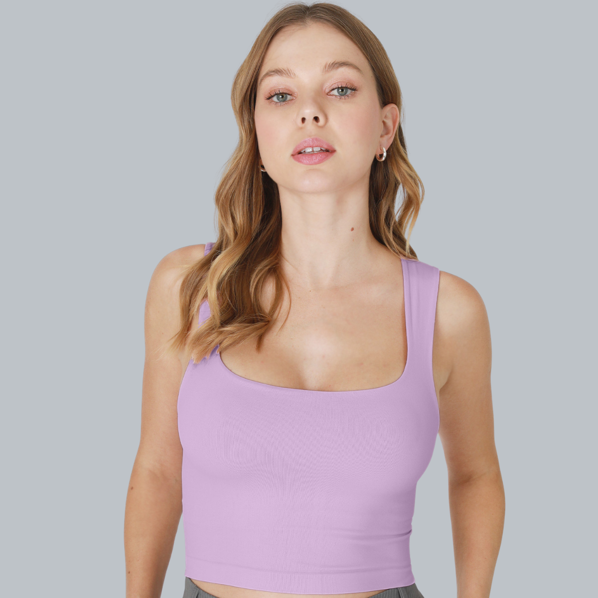 CLEAN LINE SQUARE NECK TOP