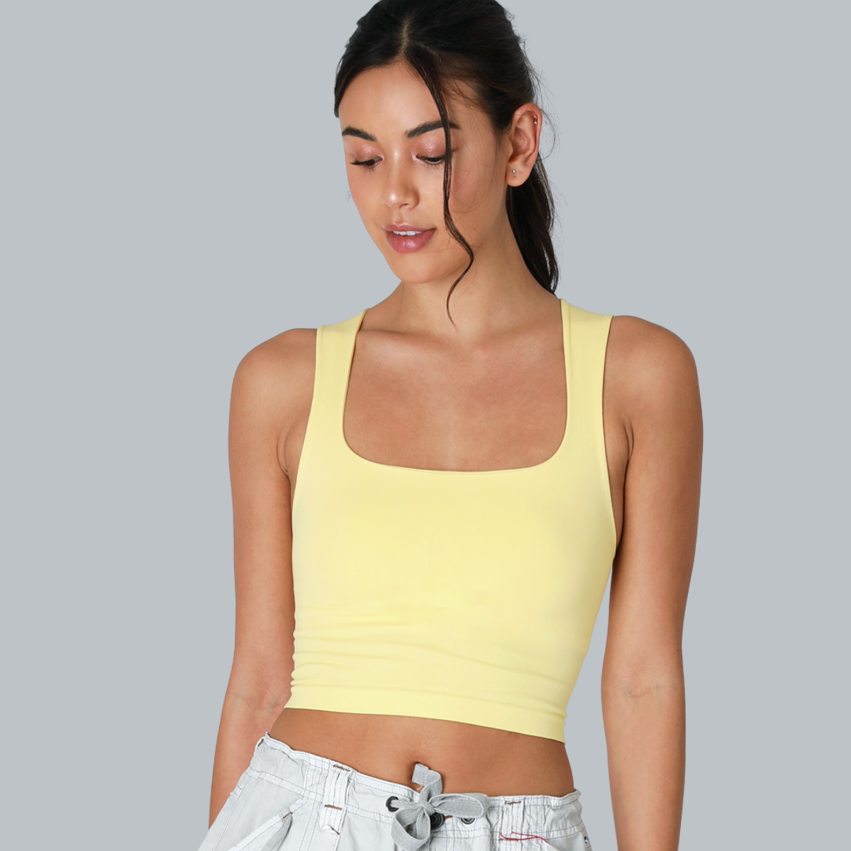 CLEAN LINE SQUARE NECK TOP